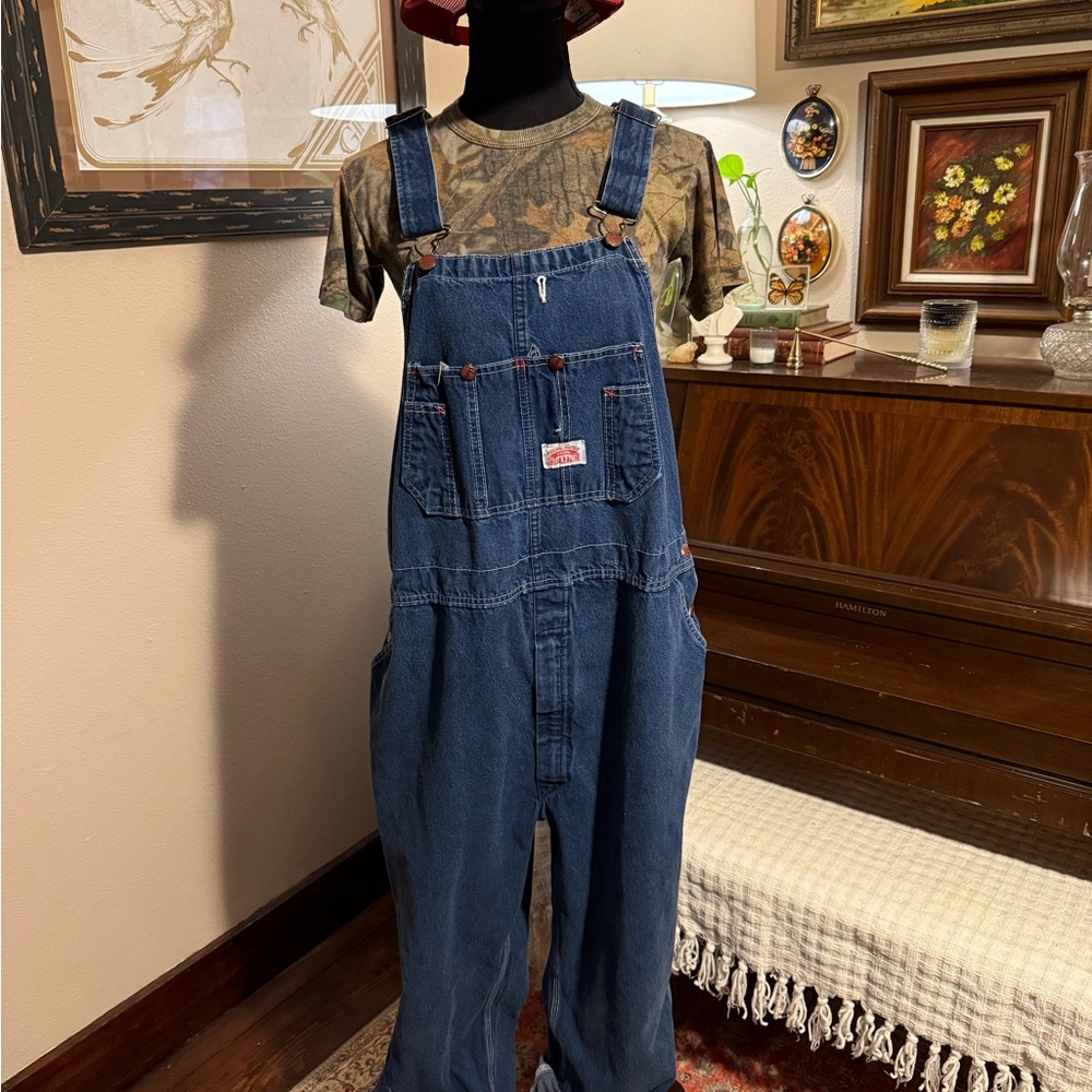 Men's Vintage Roundhouse Blue Denim Overalls